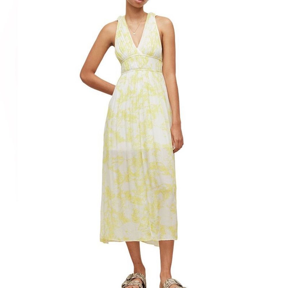 All Saints Avery Marama Midi Dress Size 10